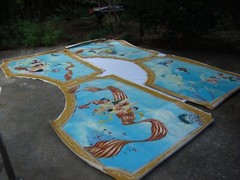 CEILING ART PANELS Large Paintings on Canvas Charleston SC Putti Cherub MUSIC