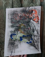 Contemporary Abstract Art Informel Brut Mixed Media Painting Signed Leeroy Decor