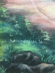 Original Painting by Rodel P. Dayoan – Philipino Artist 36″ x 23.5″ Countryside