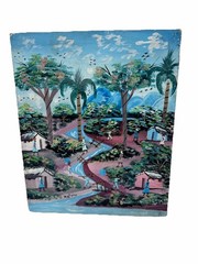 Murat St. Vil Original Oil On Canvas Signed Painting 12 1/2” By 10”