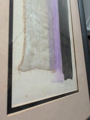 Vintage Abstract paint and texture purple stripes (2004) framed (18″ x 14″) #ART