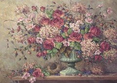 BARBARA MOCK „COLETTE’S COLLECTION“ OIL PAINTING / BENTLY HOUSE GOLD FRAME