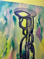 William Ferguson „An Abstract Composition“ Watercolor Painting -Framed