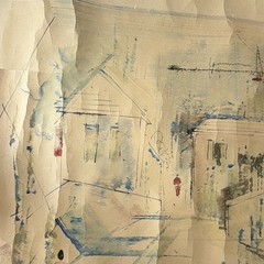 Alfred Birdsey Water Color Abstract Painting as is
