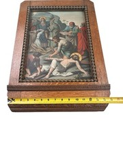 Vintage Stations Of The Cross 11th Station Jesus Nailed To The Cross Painting