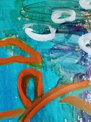 MONA VIVAR 30×15 Modern Abstract Canvas Painting – Contemporary Home Art