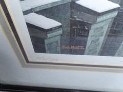 VINTAGE DENIS NOLET 1988 QUEBEC ET SA VIE DE CHATEAU CANADA 133/350 SIGNED FRAME