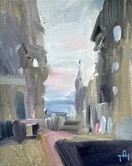 Boston No.2 8×10 Original Acrylic Painting Urban Canvas Wall Art