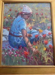 American Impressionism Painting Masterful Landscape Silvio Silvestri Portrait