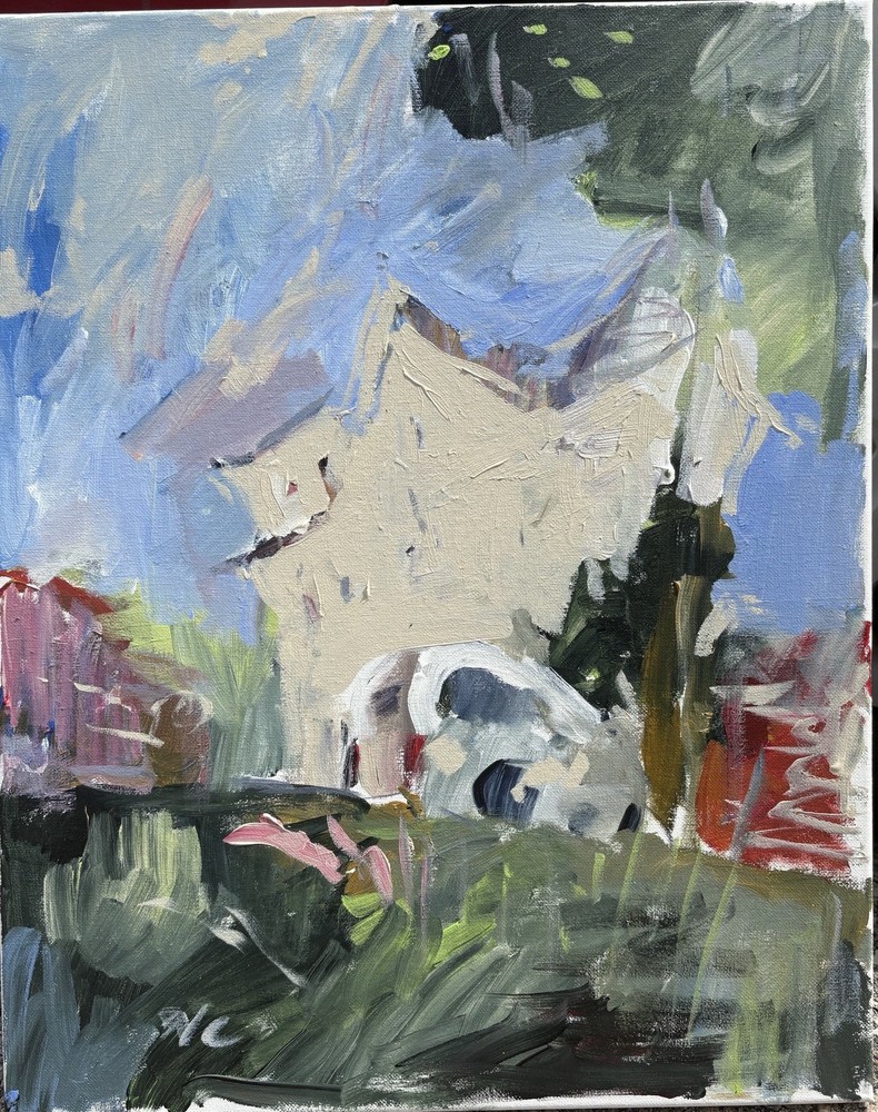 Plein Air Surrealism Landscape Original Painting On Canvas 16×20 Signed