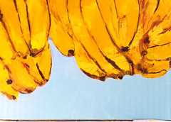 American Watercolor Painting of Bananas on board Signed B. Bendinck 2012 on back