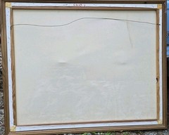 Large Framed Canvas Southwest Painting signed by MANUEL S. FRANCO 46.5×38.5