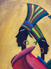 Original N. Melody Signed „Aristocrats“ Acrylic Painting
