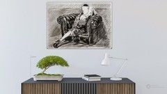 Hand painted, Pastel on paper, Size 23 x 33 inches, artist Ihor Art