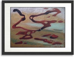 Original oil pastel painting titled „Remnants of a Dream“ by artist, Daniel Wend