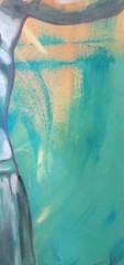 Male torso, bodybuilding on canvas, painted male torso, art