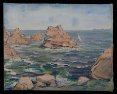 Charles Albert Forgelot (1876-1975) View Presumed Capbreton Country Basque Wine