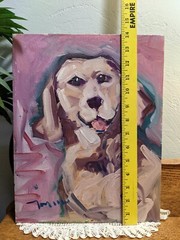 11×14 GOLDEN RETRIEVER DOG PUPPY JOSE TRUJILLO (Moving Sale All Must Go)