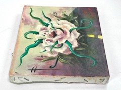 Chris McMahon augmented thrift store painting – Weezer Album Cover Artist