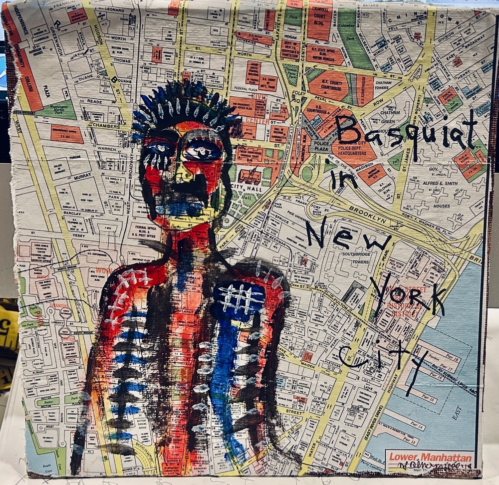 Nancy Denommee very cool work from this prolific painter. Basquiat in NY City