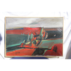Belgrade „Vece“ Oil Painting signed by Milun Mitrovic