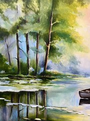 Original painting oil, 24×18 inch, Wall Art Decor, Home Gift, Signed Authors Art