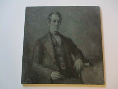 MYSTERY ARTIST VINTAGE IMPRESSIONIST AMERICAN PORTRAIT WPA STYLE FAMOUS PEOPLE