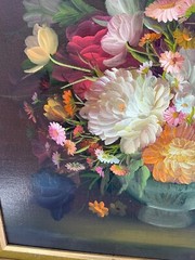 Basil G Hawkins Flowers Floral Oil Painting- Listed Artist- Beautiful