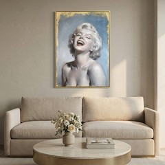 Original Oil Painting Marilyn Monroe Hollywood Glamour Portrait Art 28x20in