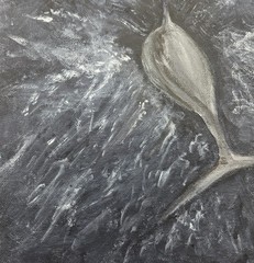 Dolphin Dive Original Acrylic Painting 9×12 Ocean Marine Life Canvas Art