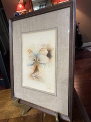 4.75″x6.75″ Butterfly Watercolor by Jerry Seagle Earthtones in 9″x 11.75″ Frame