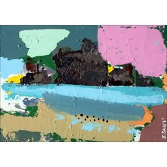 SAAM Jerome – Original acrylic drawing on paper „The pierced rock“ 18x25cm