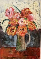 Heather Duncan, Poppies In A Pitcher, Original 30”x44”