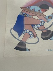 ARCHIE BLACKOWL PAINTING CHEYENNE TRIBAL ARTIST WORKED FOR DISNEY LISTED FAMOUS