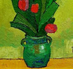 Zubco Vitalie Oil Painting Flowers Still Life Moldova Art Signed