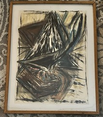 Morton Grossman Watercolor on Paper, Signed and Dated Abstract Artwork