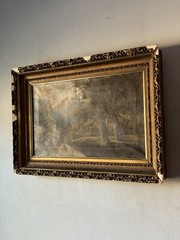 COURTNEY LUTHER MILES ANTIQUE CALIFORNIA PLEIN AIR LANDSCAPE OIL PAINTING OLD
