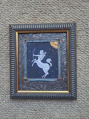 Friar Crafts England ZODIAC Framed Art D. HAND PAINTED SAGITTARIUS ASTROLOGY