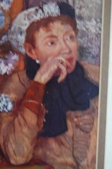 FRAMED MATTED EDGAR DEGAS VTG COLOR ART PRINT „WOMAN WITH CHRYSANTHEMUMS 1865“