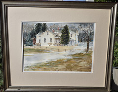 Hudson Ohio Listed Hilary H. Sheeter 1930-2018 Original Watercolor Mansion House