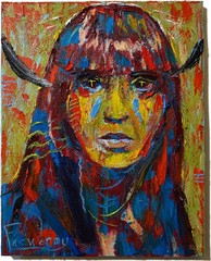 OIL█PAINTING REALISM ART█SIGNED VINTAGE ORIGINAL█EXPRESSIONIST DECO OOAK IMPASTO