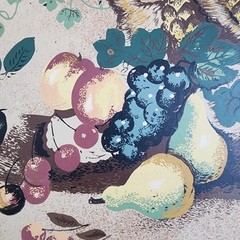 Margo Alexander Original Serigraph 24×20 Mid-Century Folk Art Still Life Fruit