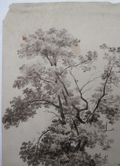 REGIS GIGNOUX NY Artist Painting INDIAN FALL Horses ca 1855 HUDSON RIVER SCHOOL