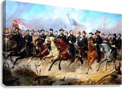 General Grant and his Generals Painting by Ole Peter Hansen Balling Reproduction