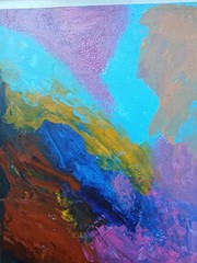Abstract/Impressionism 9×12 Tropical Vibe Handmade Signed Colorful ART Painting