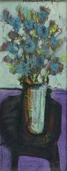 William Fletcher Jones (1930-1996), still life with flowers, oil on panel