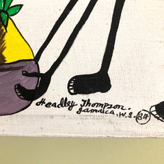 Original Headly Thompson Painting 10″x7.5″ Colorful Jamaican scene