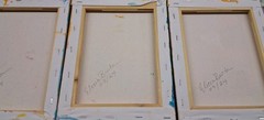 Original 8″ x 10″ canvas Acrylic Abstract Modern Triptic 3 Non-representational