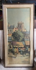 BYWAYS PAUL ROMIER Painting Vintage ART PRINT Paris Street 1960s Mid-Century MCM