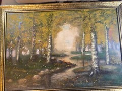 Raphael Senseman (1870 – 1965) „Landscape Scene“ Oil Painting -Signed And Framed